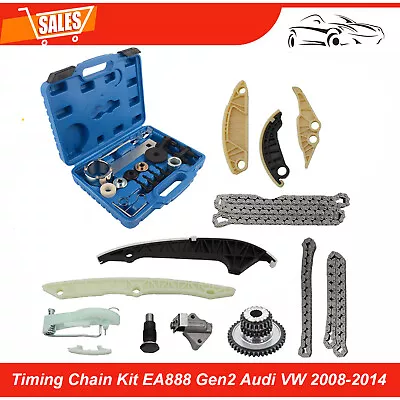 For Audi VW 2.0 TSI Jetta GTI A4 A5 Q5 Beetle Passat CC Timing Chain & Tool Kit - Image 1 of 4