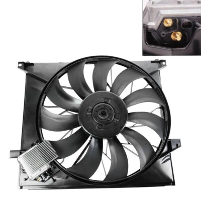 Conjunto de ventilador de refrigeración del radiador sin escobillas para Mercedes W163 ML55 AMG 2000-2003 Foto 1 de 4