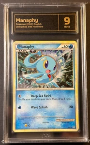 Manaphy 3/95 HGSS Unleashed Holo - TCG 9 Mint Graded Pokemon Card PSA CGC - Picture 1 of 3