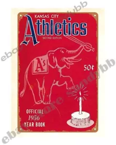 Cafés Innenwand 1956 Baseball Jahrbuch Metall Blech Schild - Bild 1 von 4