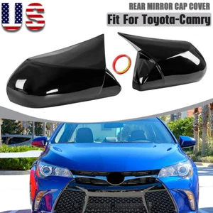 For 2019-2022 Toyota Avalon M Style Gloss Black OX Horn Mirror Cover Cap Overlay - Picture 1 of 7