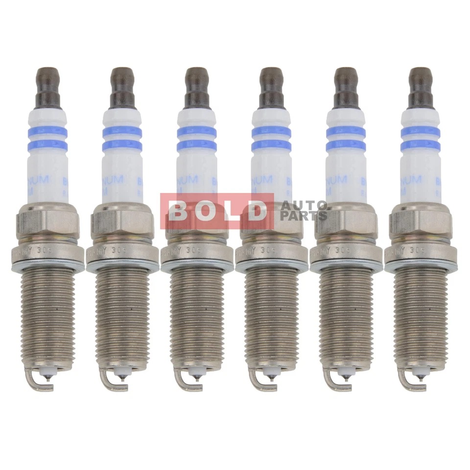 Juego de 6 bujías doble platino Bosch OEM FR7NPP332 para BMW E60 E83 E85 E90 Foto 1 de 3
