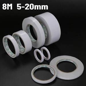 8M Double Sided Clear Adhesive Sticky Tape Thin Strong Roll Adhesive Sellotape