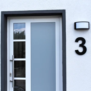 Satiniert Schwarz Hausnummer Acryl - Türnummer - Postnummer - Nummer - Acrylglas - Afbeelding 1 van 37