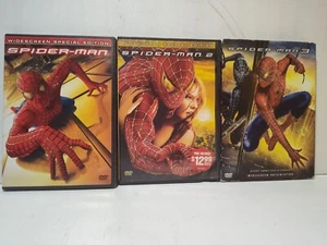 Spiderman 1, 2 & 3 Complete Trilogy DVD Lot Tobey Maguire - Picture 1 of 2