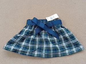 Polo Ralph Lauren Girls Plaid Cotton Skirt Blue Green Yellow White Plaid  4 4T - Picture 1 of 7