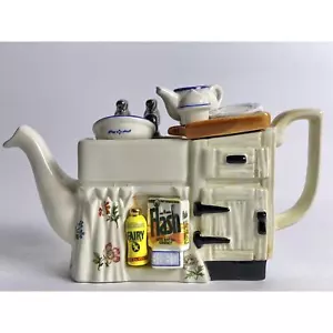 Vintage Made in England Paul Cardew Mini One Cup Kitchen Sink Teapot Rare Nice! - Picture 1 of 11