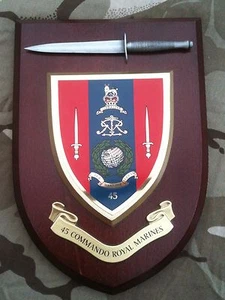 45 Commando Royal Marines with Pewter Model Military Army Wall Plaque - Picture 1 of 1