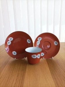 Vintage Noritake "Red Daisy" Teetrio - Bild 1 von 6