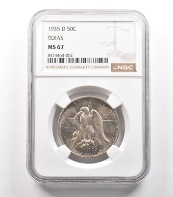 1935-D Texas Commemorative Half Dollar MS67 NGC *5314 - Image 1 of 3