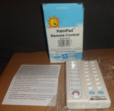 X-10 X10 Home Remote Control Palm Pad Wireless Model HR12A lot y - Image 1 of 4