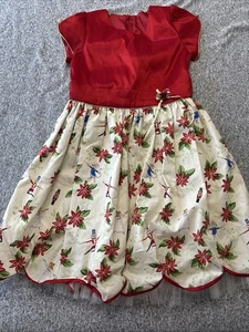 Vintage Rebecca Raggs Original Girls Size 12 Dress Nutcracker Christmas Red - Picture 1 of 10