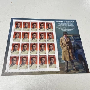 USA 1997 MNH Legends of Hollywood Humphrey Bogart Stamp Sheet - Picture 1 of 6