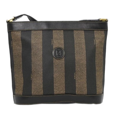 Bolso de Hombro Fendi Marrón Negro Pequin 2262-11644-079 153954 Foto 1 de 4