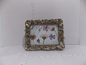 Floral Butterfly Decorative Picture Frame 5x7 Photo Holder Vintage Style Used - Picture 1 of 2