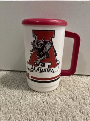 阿拉巴马深红潮 32 盎司塑料不倒翁-美国制造-含吸管上衣 — 第 1/4 张图片