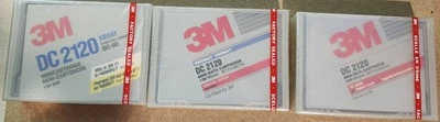 LOT of 3 - 3M DC2120 Mini Data Cartridge Tape - Factory Sealed - Image 1 of 2