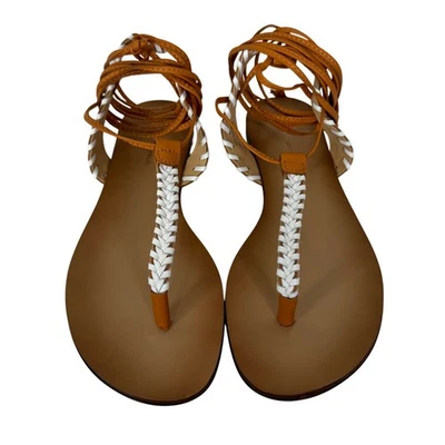 Sandalias Anthropologie de tanga atada en cedro/UE talla 38 EE. UU. 7 Foto 1 de 4