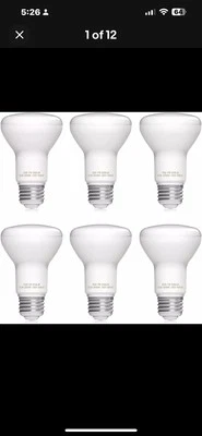 Dimmable R20/BR20 LED Flood Light Bulb, 7W, 50W Equivalent, 5000K Daylight White - Image 1 of 2