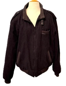 MEMBERS ONLY Mens COAT Vintage Gray Wool Bomber Jacket Size 44L 90s Retro - Picture 1 of 10
