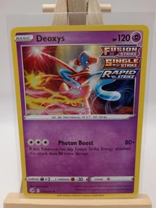 Pokémon TCG Deoxys 120/264 Fusion Strike Holo Rare Pokemon Card Fast Post - Picture 1 of 2