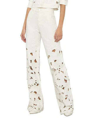 Alice + Olivia Weezy High-Rise Eyelet Jean Women's - Image 1 of 4