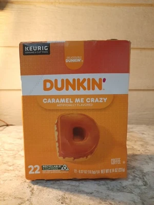 Dunkin Donuts Caramel Me Crazy Coffee K-Cups, 22/Box EXP.7/18/26"FREE SHIPPING " - Image 1 of 3