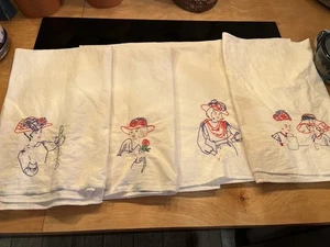 Set Of 4 Turkey Work Tea Towels 30”x34” - Picture 1 of 8