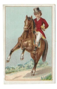 Cavalière Cheval Equitation -- Chromo Garnier - Trade card - Picture 1 of 2