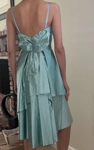 Prada Cocktail Dress Vintage 100% Silk Blue/turqoise - Picture 1 of 8
