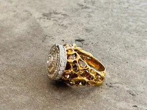 Custom Nugget Vine 3d Diamonds encrusted ring. - Picture 1 of 6