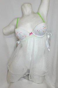 Victoria's Secret Babydoll Push Up Lingerie Women's 34B - Picture 1 of 7