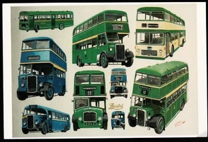 Bristol Leyland & Dennis Busse Multi View Transport G.S. Cooper Postkarte - Bild 1 von 2