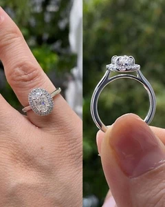 IGI Certified 1.51Ct Lab Created (CVD) Diamond Wedding Ring Solid 950 Platinum - Picture 1 of 8