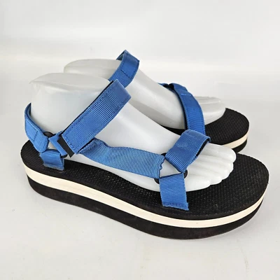 Sandalias Teva Flatform Universal Azul Plataforma Ajustable Mujer Talla: 10 Foto 1 de 4