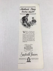 Say It With Flowers Mothers Day Vtg 1929 Print Ad - Picture 1 of 3