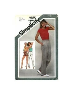 Simplicity Sewing Pattern 9875 Pants Shorts Misses Size 10 VTG - Picture 1 of 2