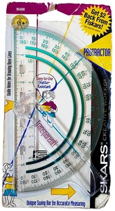Brazo oscilante transparente Fiskars Protractor 95400 nuevo en paquete vintage - Imagen 1 de 9