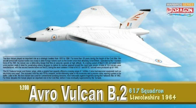 Dragon #52007 1/200 Avro Vulcan B.2 617 Squadron Lincolnshire 1964 - Image 1 of 1