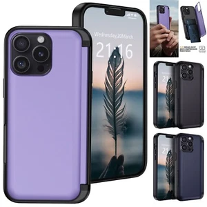 For Apple iPhone 13/13 Pro/13 Pro Max Shockproof Case Card Slot Kickstand Cover - Picture 1 of 30
