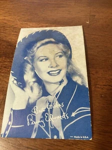 Penny Edwards 2 Arcade Prize Card Western Movie Actress Cowgirl Blue Tint Walom - Picture 1 of 5