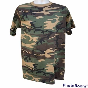 Chameleon T Shirt Mens M Camo Camouflage Tubular Single Stitch 1970s Vintage - Picture 1 of 7