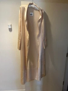 ABITO LUNGO FRETTE 100% SETA, TAGLIA S MADE IN ITALY - Foto 1 di 4