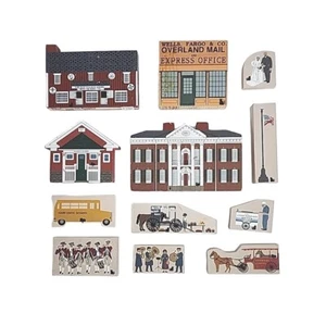 Cat's Meow Village Lot Of 12 House Home Building Horse Americana Vtg Faline Cats - Picture 1 of 13