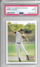 PSA GRADED - 1992 UPPER DECK - MINOR LEAGUE - DEREK JETER - #5 - MINT 9