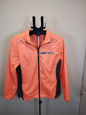 Women's Large Full Zip New Balance Windbreaker Peach And Gray - Imagem 1 de 4