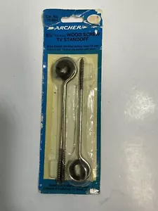 Vintage Radio Shack Archer 5.25” Wood Screw TV Standoff 3 Pieces - Picture 1 of 6