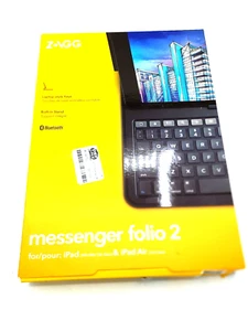 Zagg Messenger Folio 2 for iPad Air 3 & iPad Bluetooth 7th and 8th Gen Gray - Picture 1 of 1