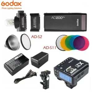 GODOX AD200PRO 2.4G TTL Pocket Speedlite Flash+X2T-N FlashTrigger For Nikon - Picture 1 of 12