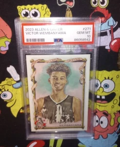 2023 Topps Allen & Ginter VICTOR WEMBANYAMA #271 PSA 10 Rookie Card GEM MINT - Picture 1 of 2